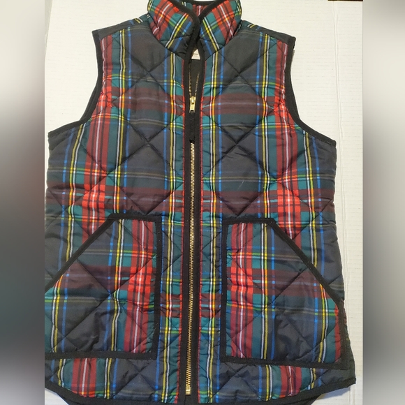 J. CREW Tartan Plaid Vest sz XXS - Picture 3 of 6